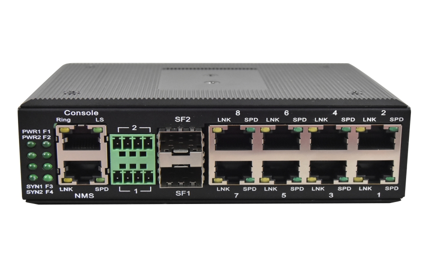 飛暢科技-非網(wǎng)管 工業(yè)級8路百兆電1路千兆光  光纖收發(fā)器