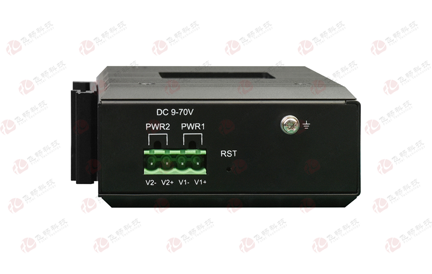 飛暢科技-工業(yè)軌式2路串口／4路開關(guān)量+4路百兆電 光端機(jī)