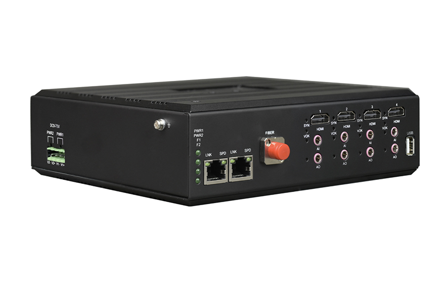 飛暢科技-4路2K HDMI+1路雙向獨立音頻 + 2路物理隔離千兆以太網(wǎng)+USB 光端機