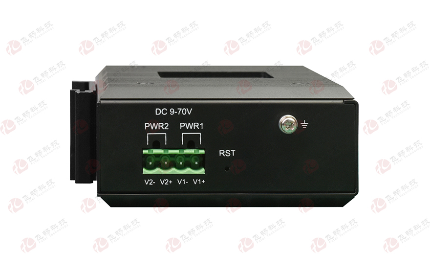 飛暢科技-工業(yè)軌式2路串口／4路開關(guān)量+4路千兆電 光端機